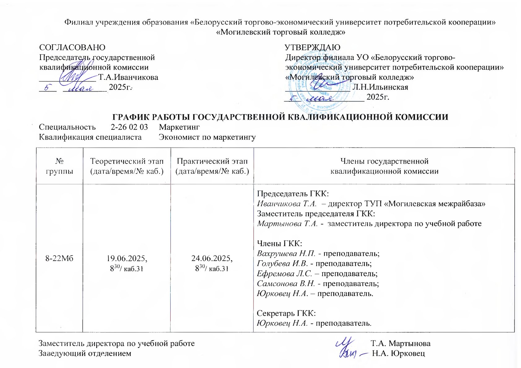 РАСПИСАНИЕ ГОСУДАРСТВЕННЫХ ЭКЗАМЕНОВ И КОНСУЛЬТАЦИЙ