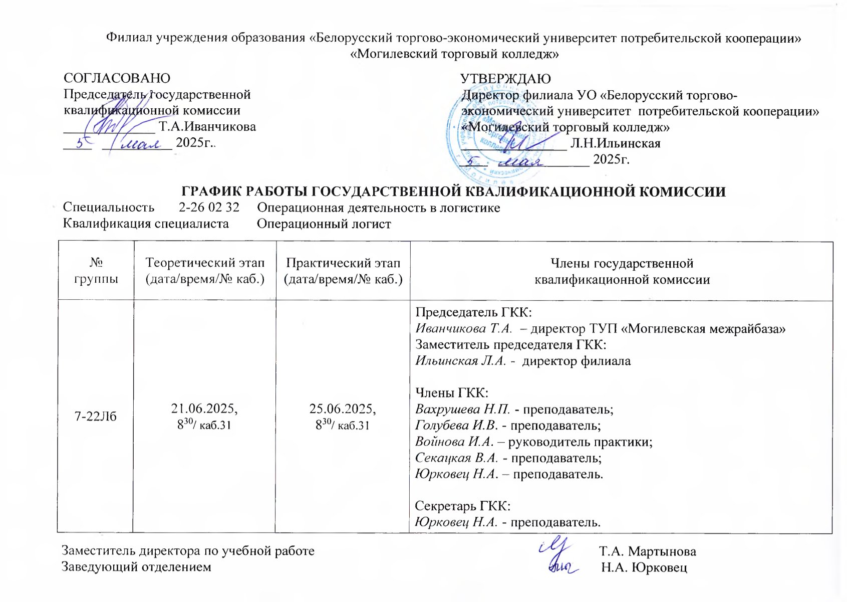 РАСПИСАНИЕ ГОСУДАРСТВЕННЫХ ЭКЗАМЕНОВ И КОНСУЛЬТАЦИЙ